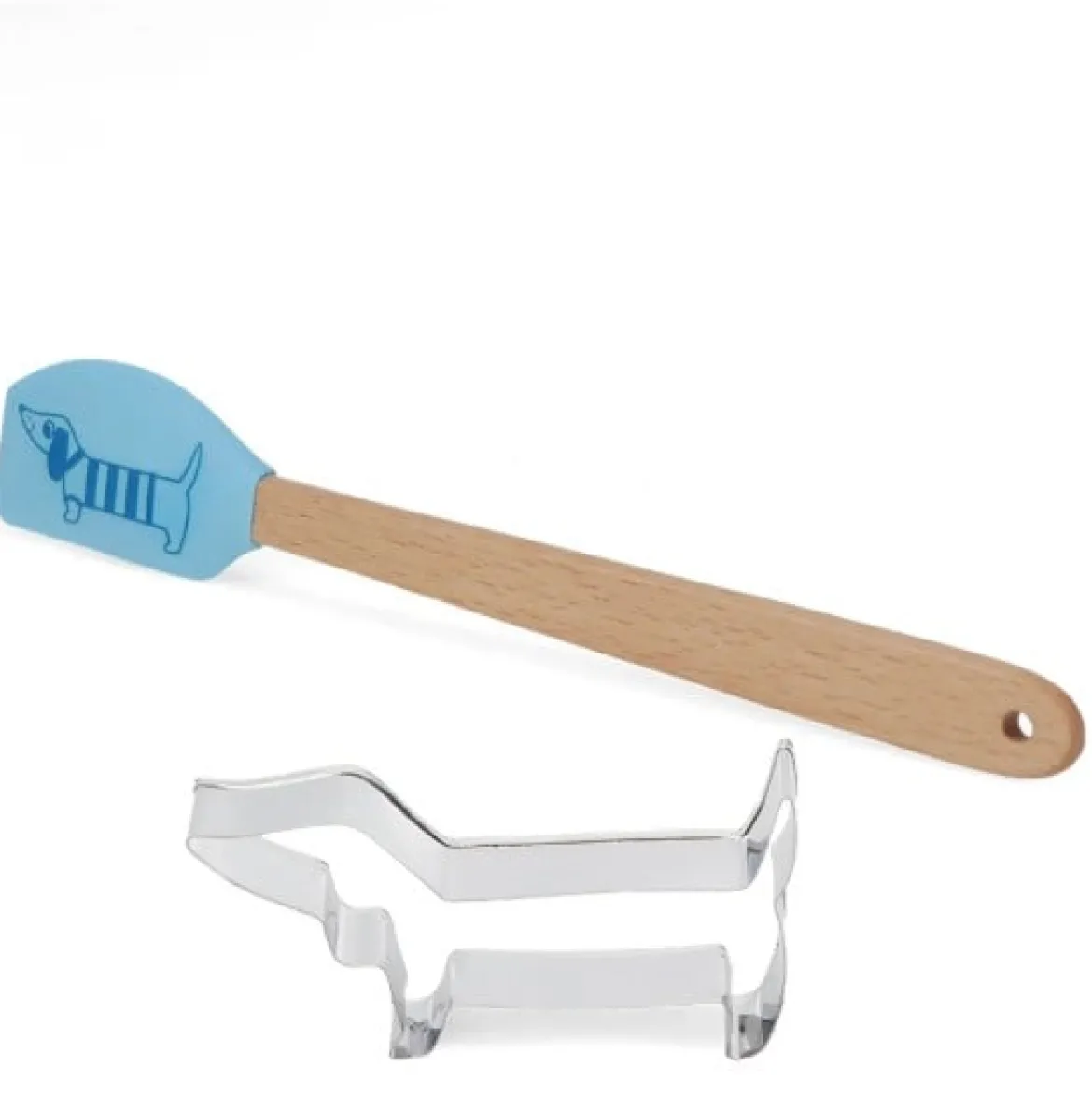 Teigschaber & Ausstechform Sausage Dog – Backset für Dackel-Fans