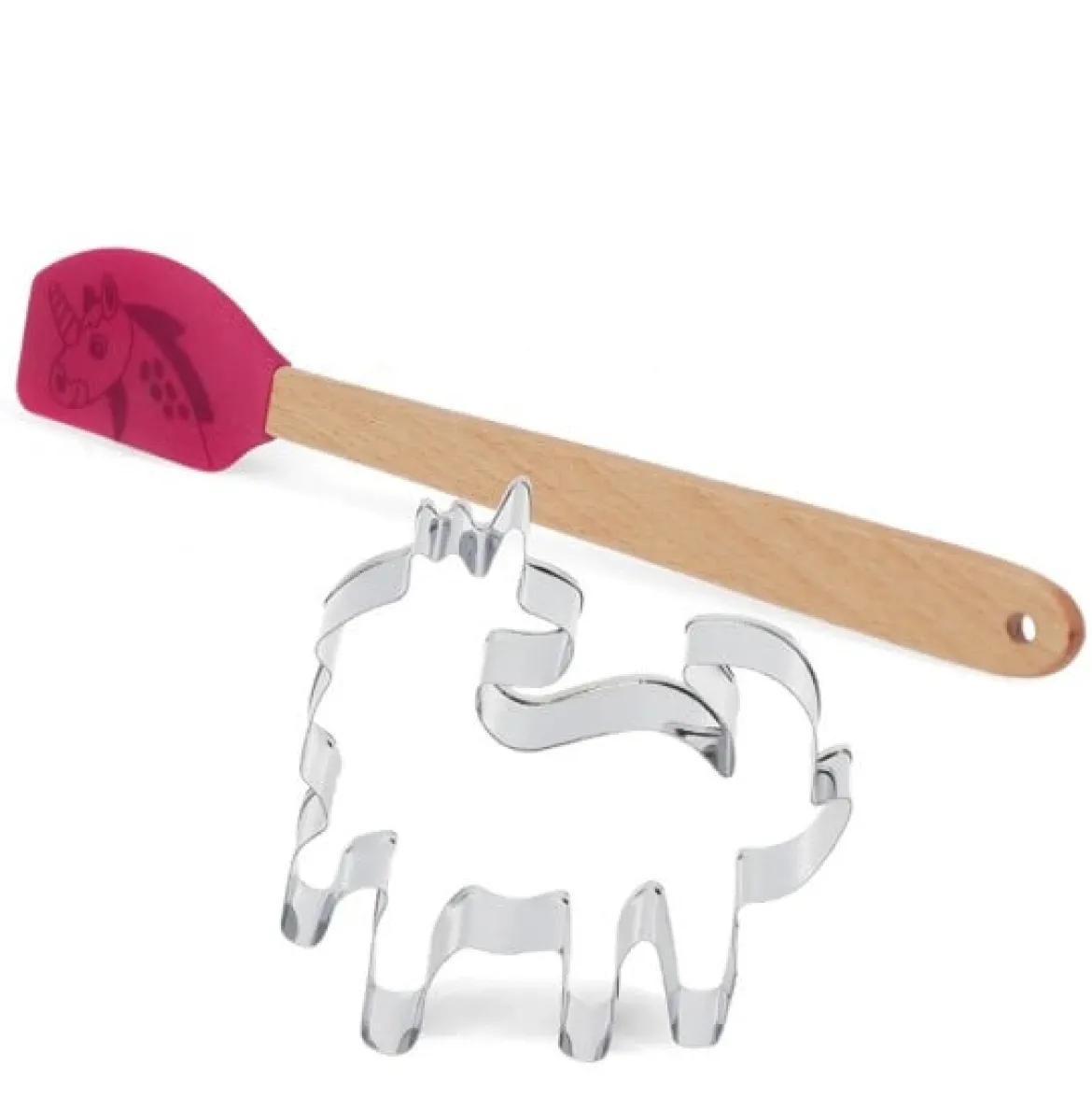 Teigschaber & Ausstechform Einhorn – Backset für Unicorn-Fans