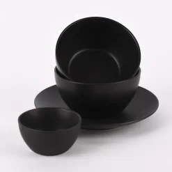 Teller Keramik schwarz matt 20cm