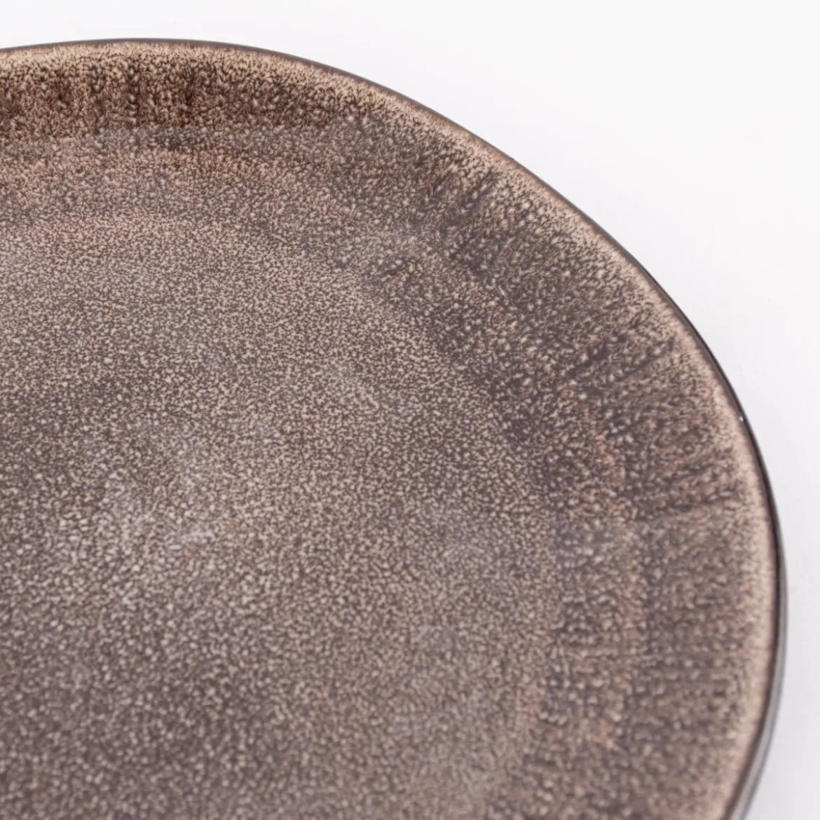 Teller reactive glaze reaktive Glasur braun 22cm