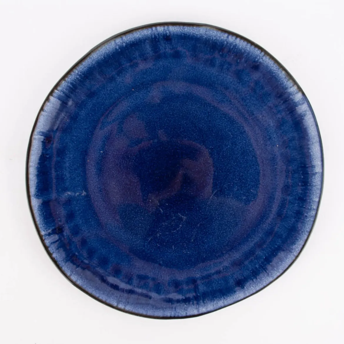 Teller reactive glaze reaktive Glasur dunkelblau 27cm