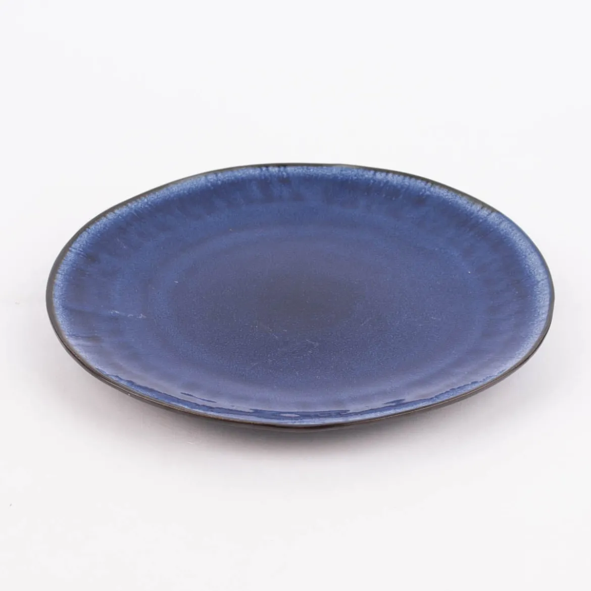 Teller reactive glaze reaktive Glasur dunkelblau 27cm