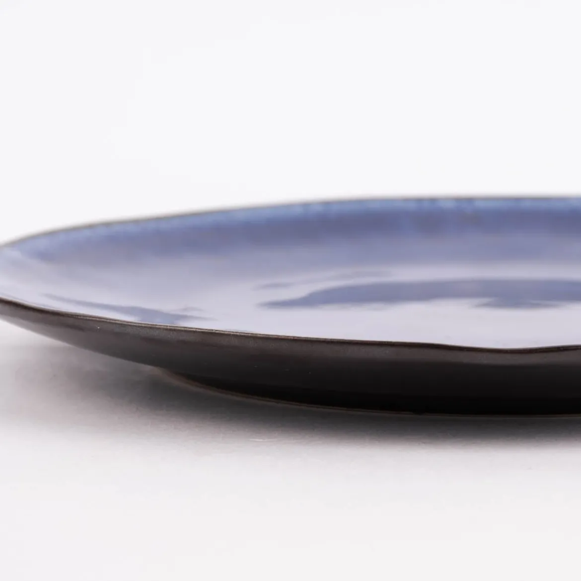Teller reactive glaze reaktive Glasur dunkelblau 27cm
