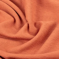 Terry Krepp Jersey Stoff Baumwolle uni terracotta 145cm elastisch & hautfreundlich