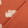 Terry Krepp Jersey Stoff Baumwolle Nashorn terracotta 145cm elastisch & hautfreundlich