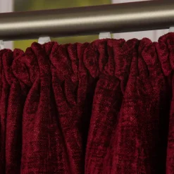 Thermo Chenille Fertigvorhang Kälteschutz Schallschutz Verdunkelung rot 145x245cm
