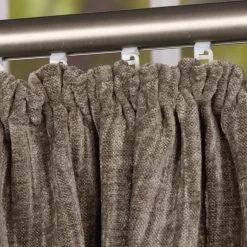 Thermo Chenille Fertigvorhang Kälteschutz Schallschutz Verdunkelung grau 145x245cm