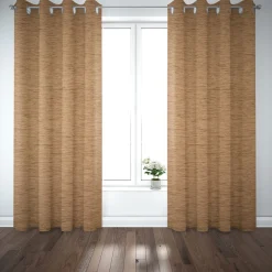Thermostoff Chenille isolierend Akustik Kälteschutz goldbraun 1,40m Breite