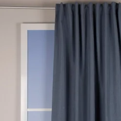 Thermo Vorhang mit Schlaufenband Kälte- und Hitzeschutz einfarbig blau 135x245cm