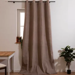 Thermovorhang Morey mit Ösen uni natur 140x260cm