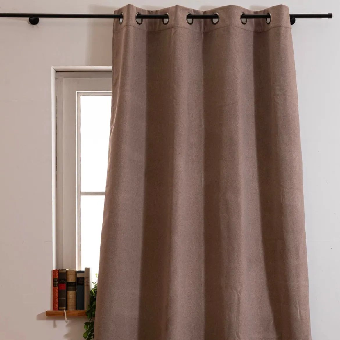 Thermovorhang Morey mit Ösen uni natur 140x260cm