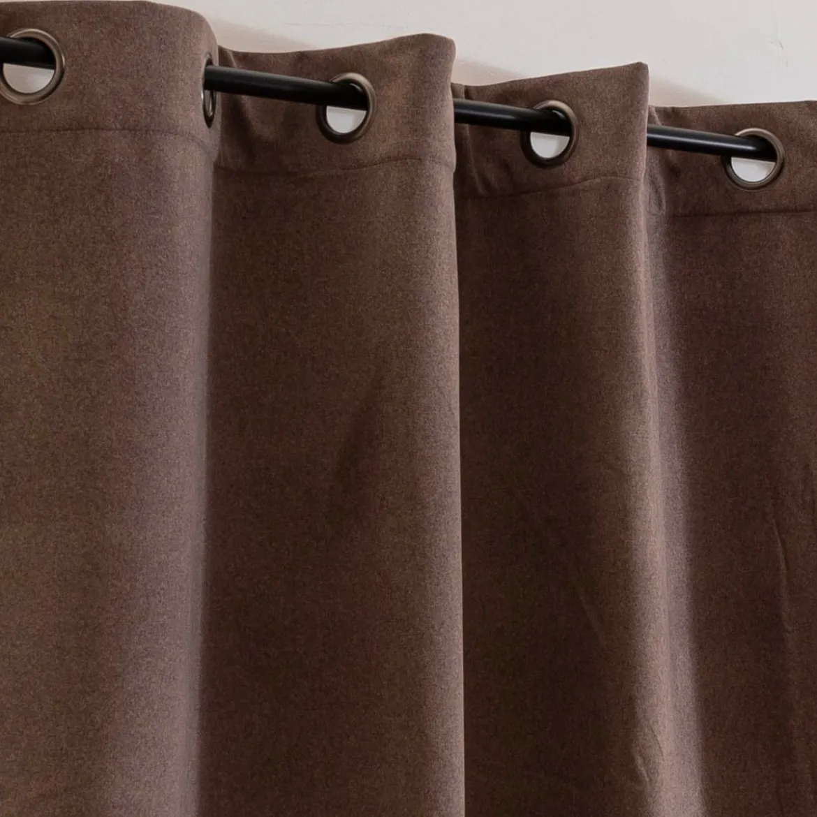 Thermovorhang Morey mit Ösen uni taupe 140x260cm
