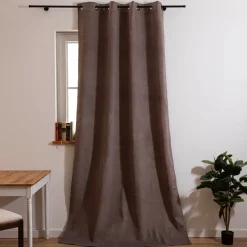 Thermovorhang Morey mit Ösen uni taupe 140x260cm