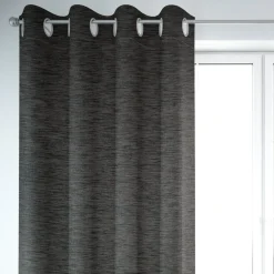 Thermovorhang Thermochenille Akustik Kälteschutz grau meliert 245cm oder Wunschlänge von SCHÖNER LEBEN.