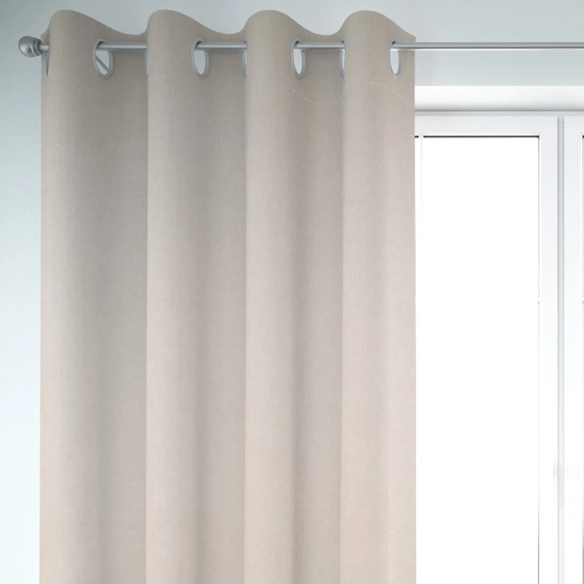 Thermovorhang Verdunkelung Kälteschutz Doppelgewebe beige natur 245cm oder Wunschlänge von SCHÖNER LEBEN.