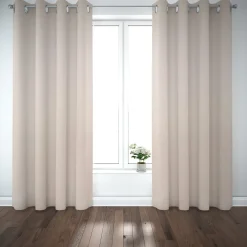Thermovorhang Verdunkelung Kälteschutz Doppelgewebe beige natur 245cm oder Wunschlänge von SCHÖNER LEBEN.