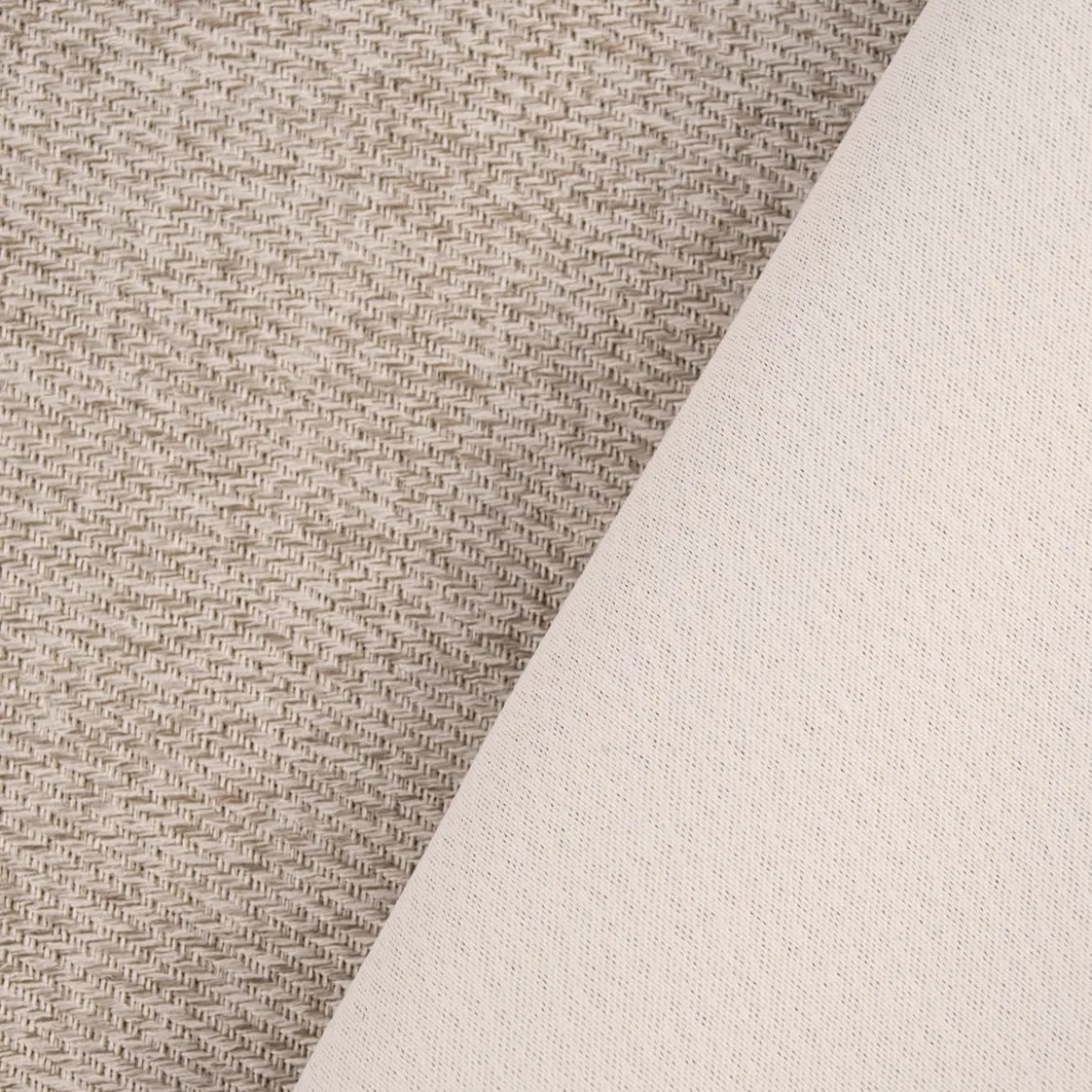 Thermovorhang Verdunkelung Kälteschutz Doppelgewebe Easy Care hellgrau meliert 245cm oder Wunschlänge von SCHÖNER LEBEN.