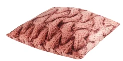 Timo Kissen Velour Wolloptik lachs 45x45cm