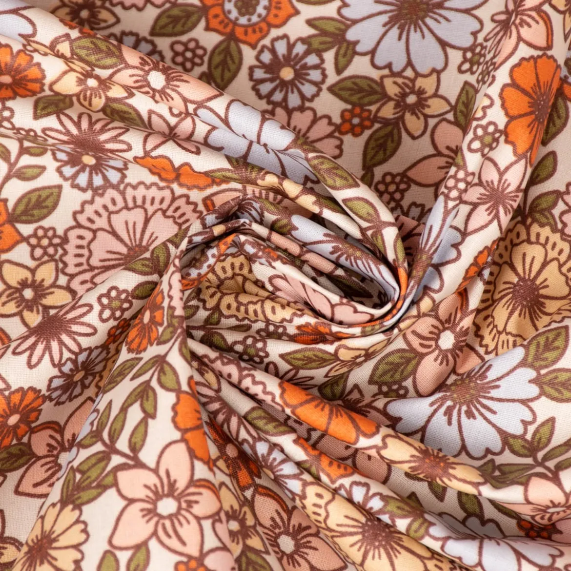 Tischdecke abwaschbar Brigitte Vintage Blumen weiß bunt div. Größen von SCHÖNER LEBEN.