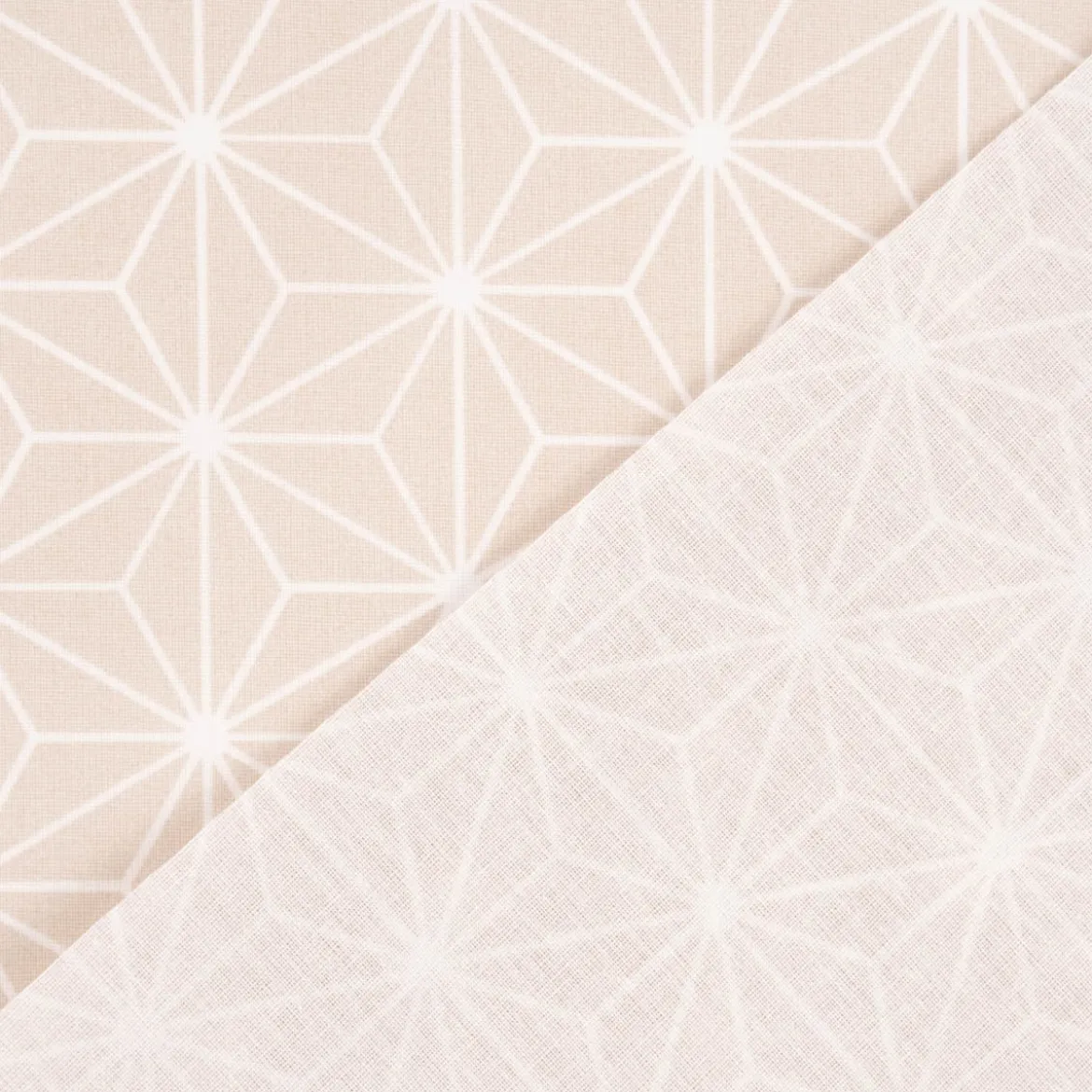 Tischdecke abwaschbar Casual Stern grafisch beige weiß div. Größen von SCHÖNER LEBEN.