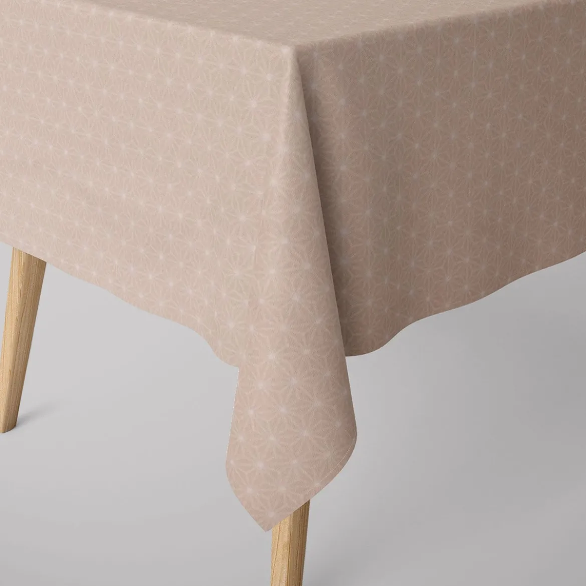 Tischdecke abwaschbar Casual Stern grafisch beige weiß div. Größen von SCHÖNER LEBEN.