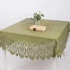 Tischdecke abwaschbar Häkelspitze Amira rund grün Ø 152cm