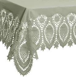 Tischdecke abwaschbar Häkelspitze Amira grün 137x180cm