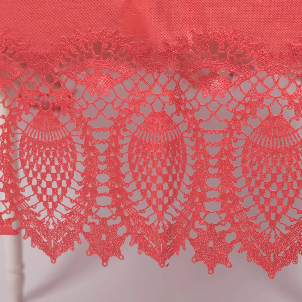 Tischdecke abwaschbar Häkelspitze Amira sugar pink 137x180cm