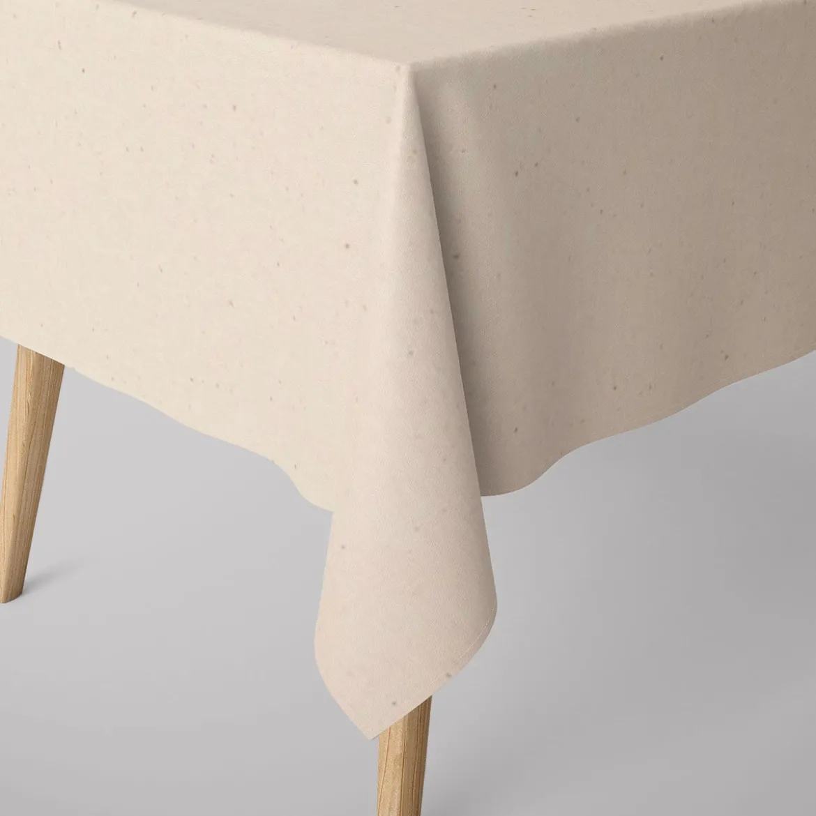 Tischdecke abwaschbar Teinture ecru uni natur aus Baumwolle div. Größen von SCHÖNER LEBEN.
