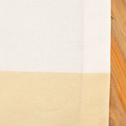 Tischdecke aus Baumwolle mit Streifen Vanille Ecru von SCHÖNER LEBEN. – handgenäht & auf Maß