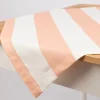 Tischdecke aus Baumwolle mit Streifen Peach Ecru von SCHÖNER LEBEN. – handgenäht & auf Maß