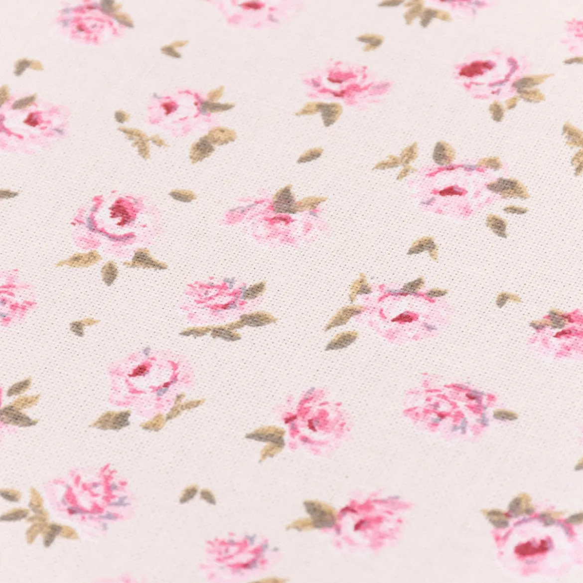 Tischdecke Classic Little Rose Rosenblüten ecru rosa in versch. Größen von SCHÖNER LEBEN.