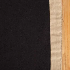 Tischdecke Duo aus Baumwolle wendbar mit abgesetztem Saum schwarz-natur 140x240cm