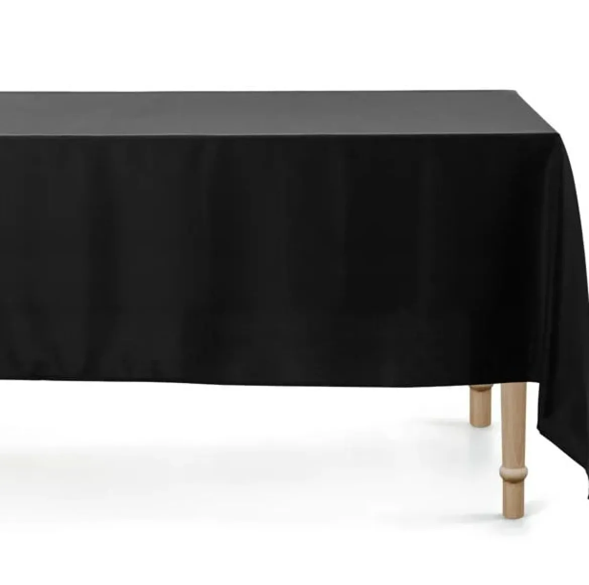 Tischdecke eckig einfarbig schwarz 180x300cm