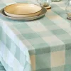 Tischdecke Gastro aus Baumwolle Karos mintgrün beige 140x240cm