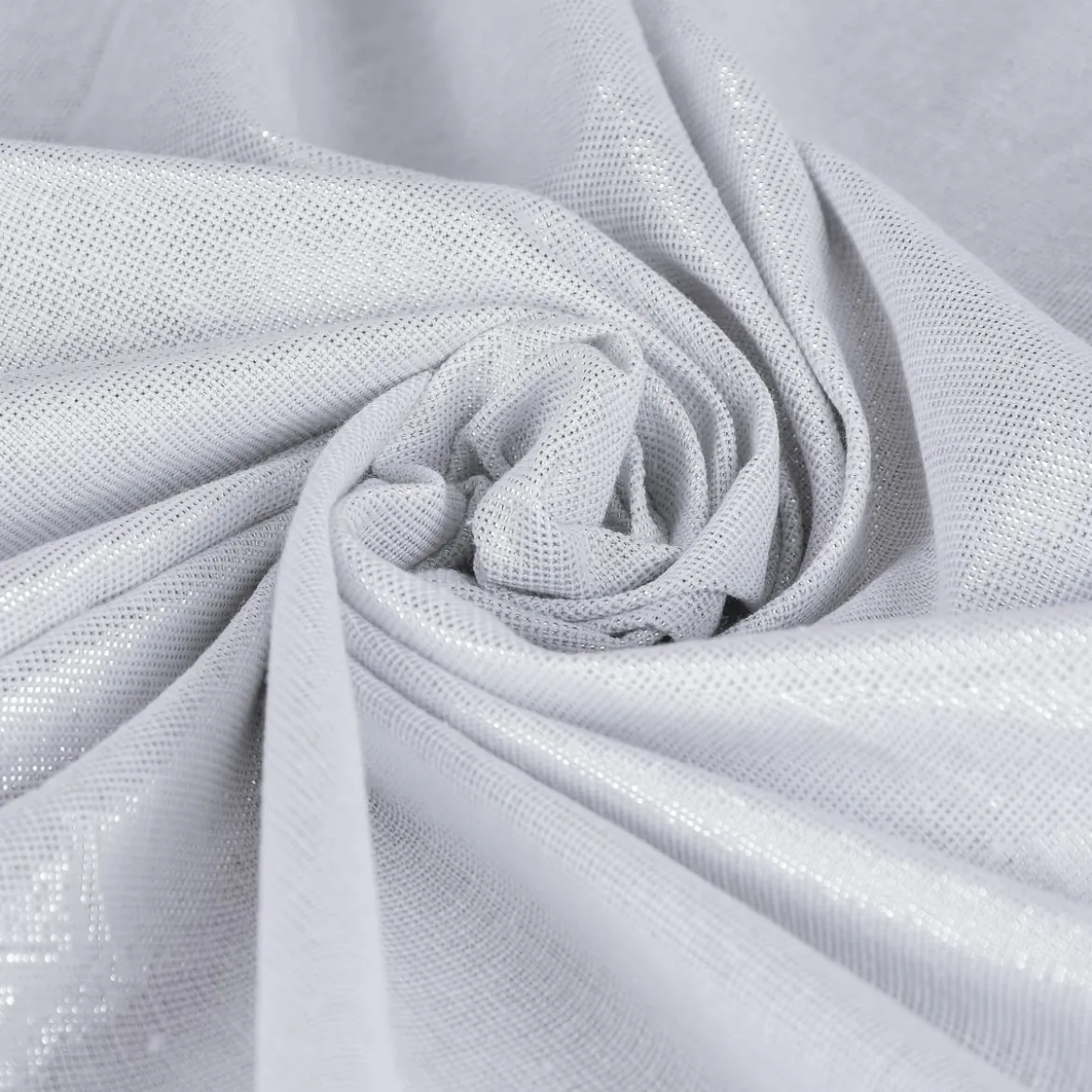 Tischdecke Glamour weiß silberfarbig Lurex 150x200cm