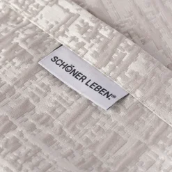 Tischdecke Jacquard Air Struktur beige verschiedene Größen von SCHÖNER LEBEN.