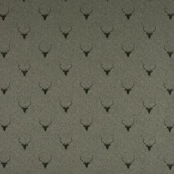 Tischdecke Jacquard Hirschkopf mit Geweih grün dunkelgrün verschiedene Größen von SCHÖNER LEBEN.