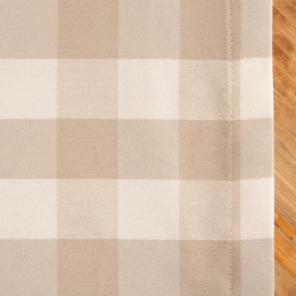 Tischdecke Karos beige weiß in versch. Größen von SCHÖNER LEBEN.