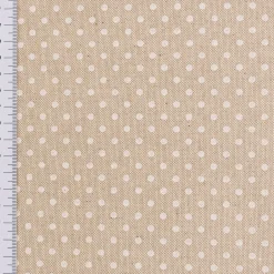 Tischdecke Leinenlook Basic Dot Pünktchen natur weiß verschiedene Größen von SCHÖNER LEBEN.