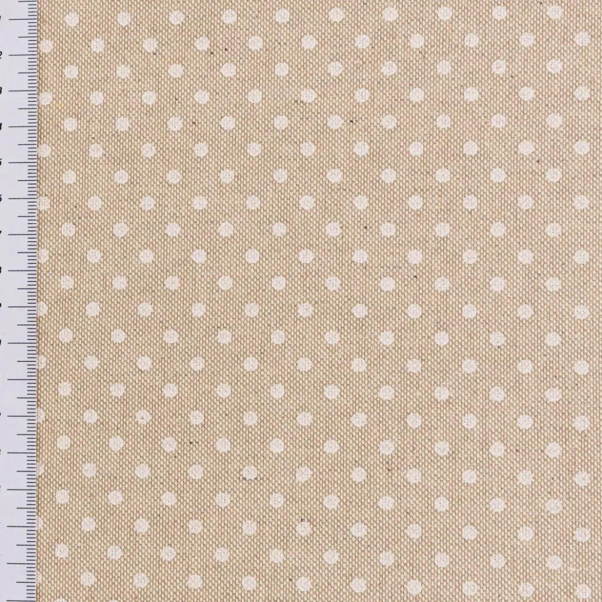 Tischdecke Leinenlook Basic Dot Pünktchen natur weiß verschiedene Größen von SCHÖNER LEBEN.