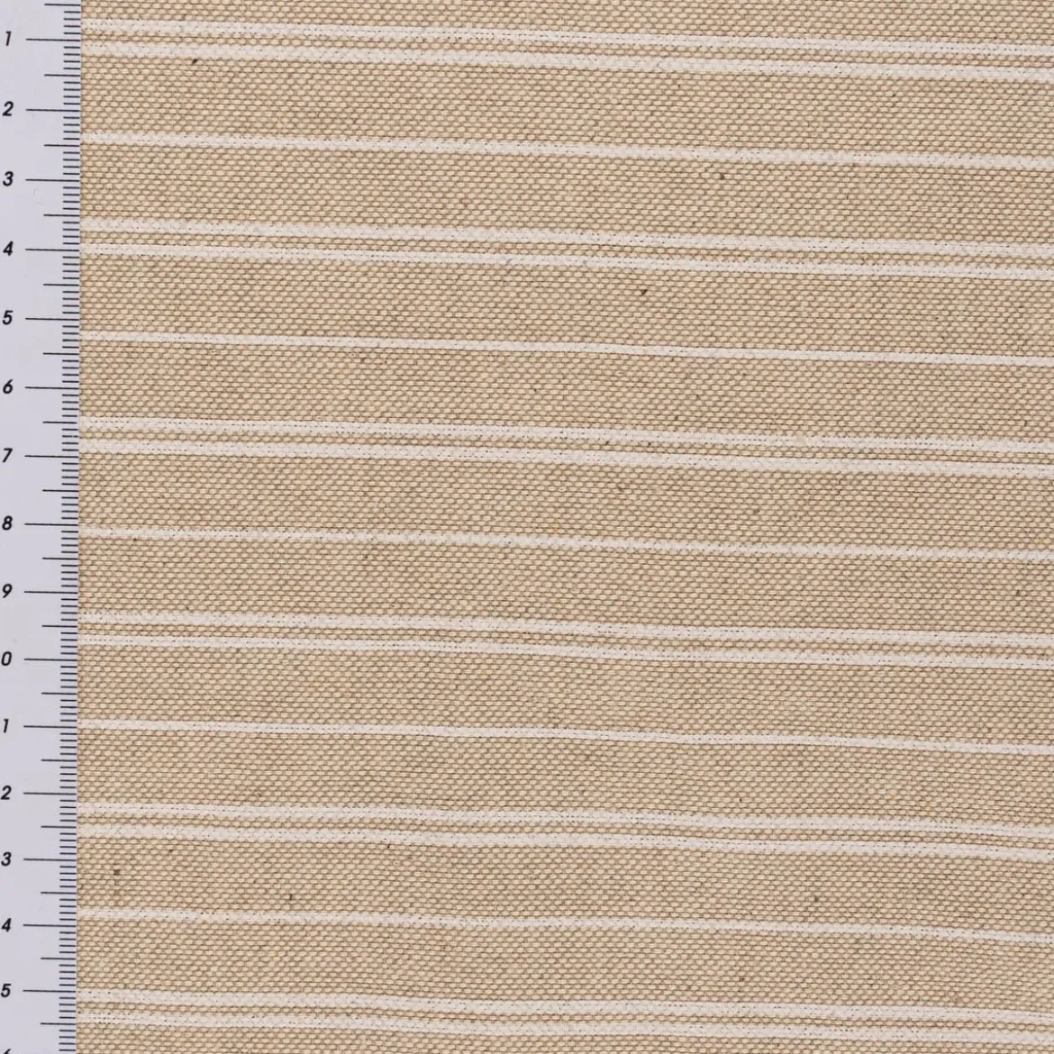 Tischdecke Leinenlook Basic Stripe Streifen natur weiß verschiedene Größen von SCHÖNER LEBEN.