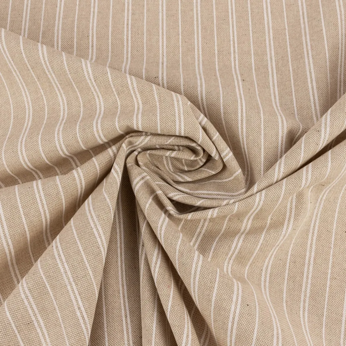 Tischdecke Leinenlook Basic Stripe Streifen natur weiß verschiedene Größen von SCHÖNER LEBEN.