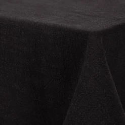 Tischdecke Leinen mit BW-Anteil einfarbig schwarz div. Größen von SCHÖNER LEBEN.