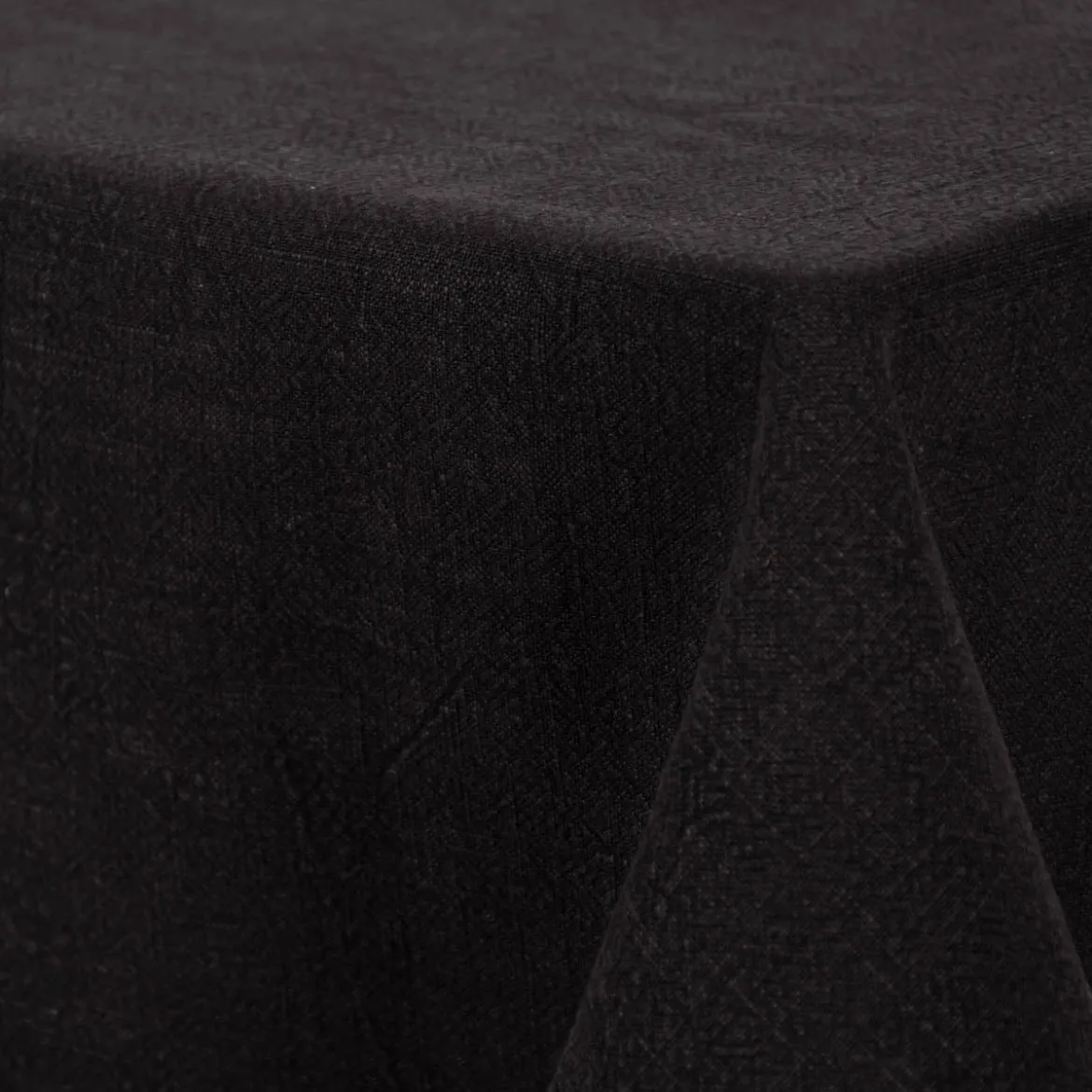 Tischdecke Leinen mit BW-Anteil einfarbig schwarz div. Größen von SCHÖNER LEBEN.