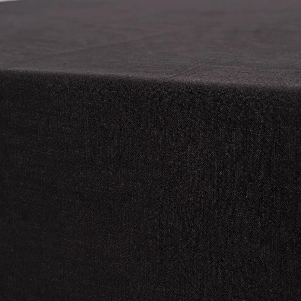 Tischdecke Leinen mit BW-Anteil einfarbig schwarz div. Größen von SCHÖNER LEBEN.