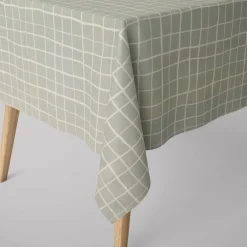 Tischdecke Marloes5 Gitter Karo grau weiß verschiedene Größen von SCHÖNER LEBEN.