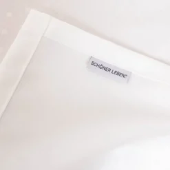 Tischdecke mit Acryl-Fleckschutz Mini-Raute weiß in versch. Größen von SCHÖNER LEBEN.