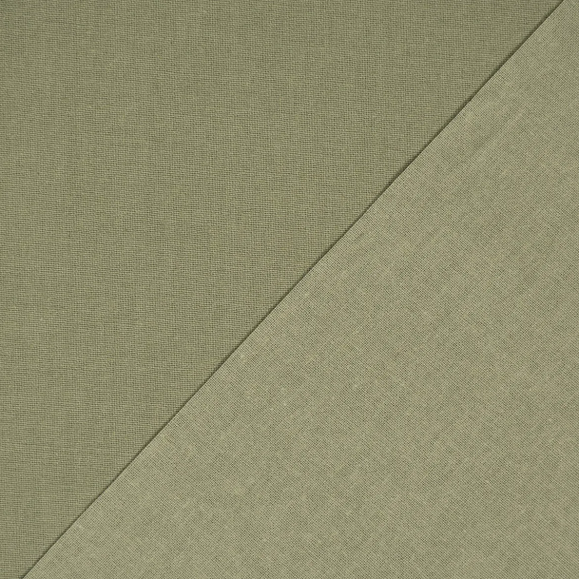 Tischdeckenstoff abwaschbar Baumwollstoff beschichtet Enduit uni khaki-grün 1,45m Breite