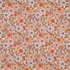 Tischdeckenstoff abwaschbar Baumwollstoff beschichtet Enduit Brigitte Vintage Blumen weiß bunt 1,45m Breite